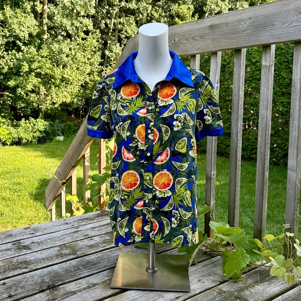 The Moon ⎮ Retro button down shirt